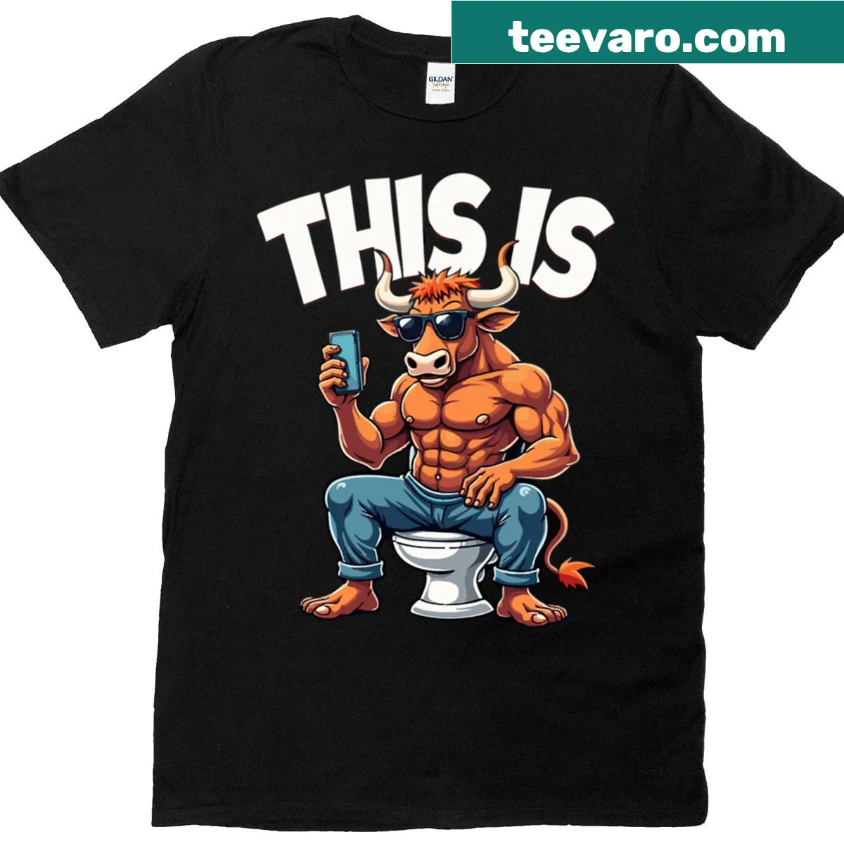 Retro sarcastic humor graphic t-shirt — on a men's t-shirt