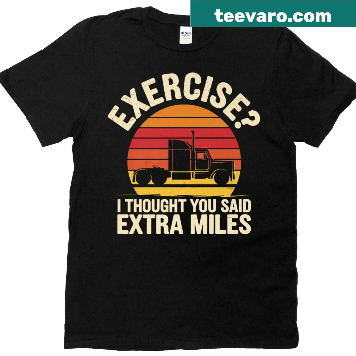 Funny truck driver t-shirt with bold design — on a men's t-shirt