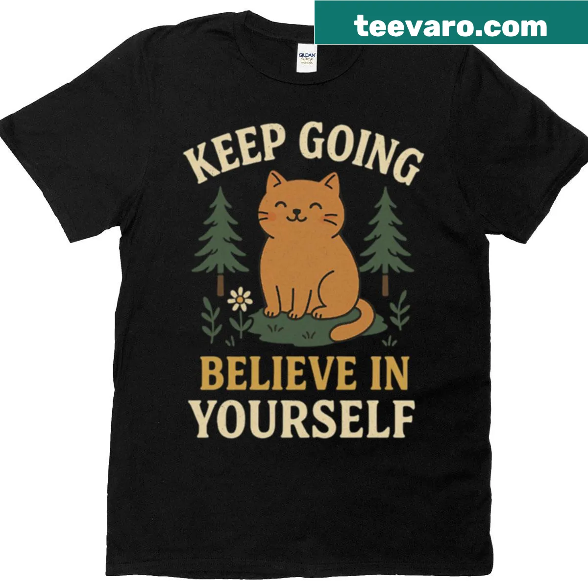 Inspirational shirt with a motivational quote about perseverance. — on a men's t-shirt