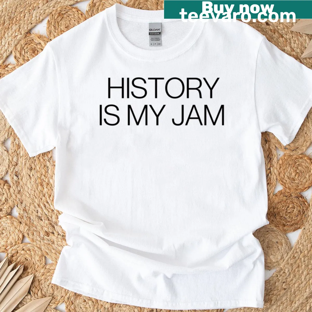 History themed t-shirt with a fun design and slogan. — on a men's t-shirt