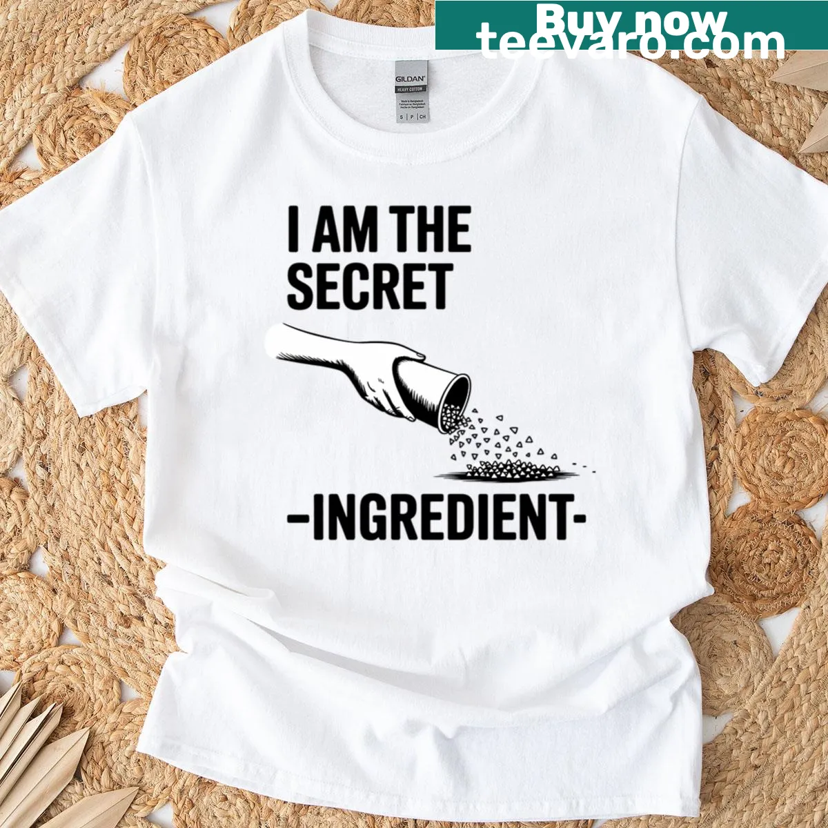 Fun t-shirt with the phrase 'I Am The Secret Ingredient' — on a men's t-shirt