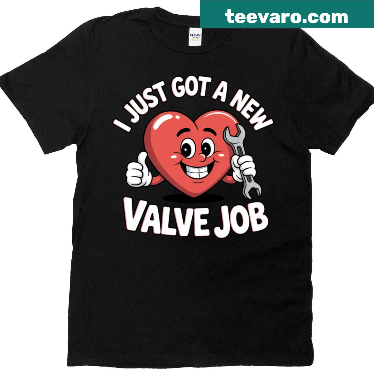 Funny medical-themed t-shirt with open heart surgery joke — on a men's t-shirt