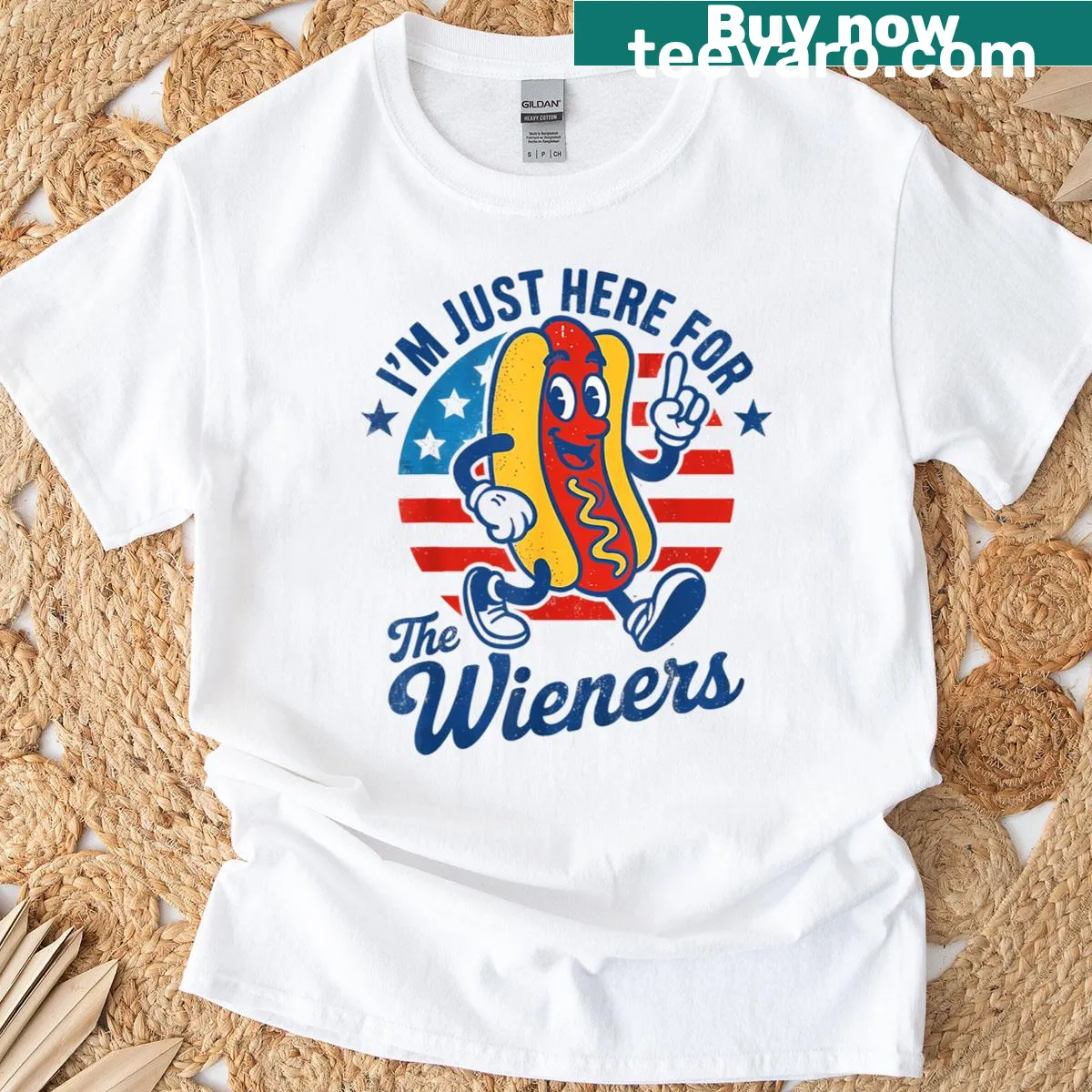 Funny patriotic t-shirt for Fourth of July celebrations — on a men's t-shirt