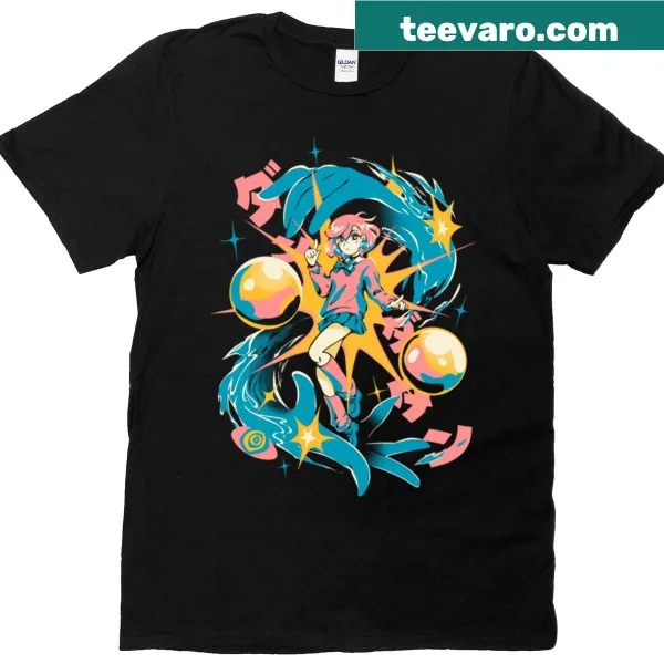 Graphic shirt featuring a whimsical design about invisible powers.