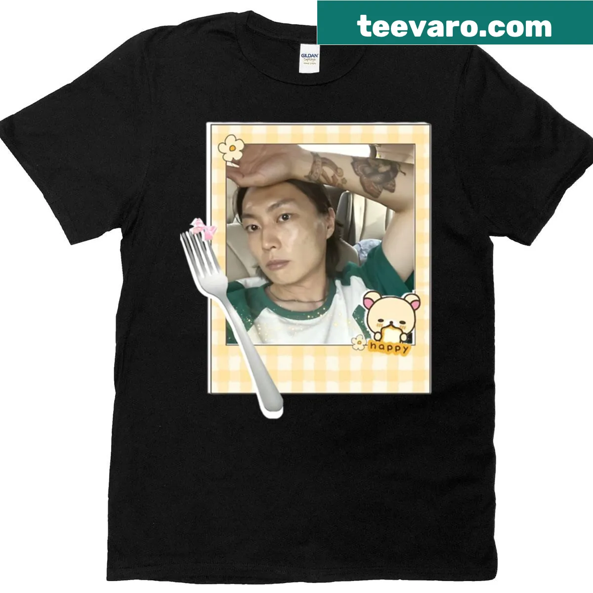 Oversized t-shirt featuring Player 124 Jaewon design. — on a men's t-shirt