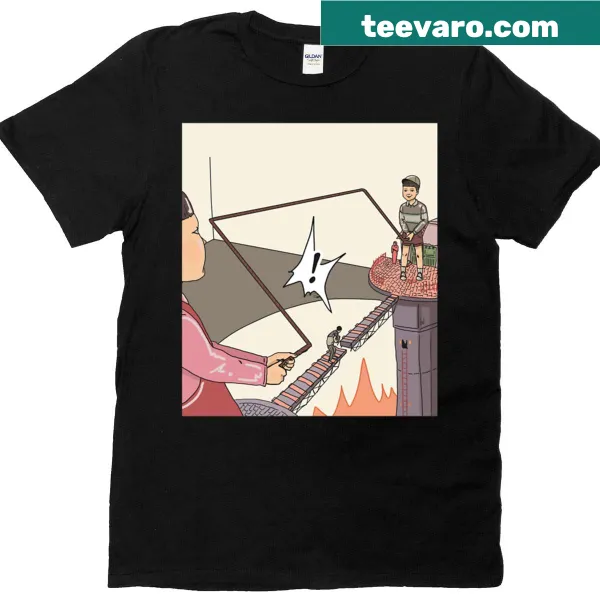 Comic-inspired shirt celebrating jump rope games.