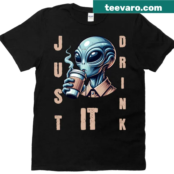 Coffee-themed T-shirt with playful text design