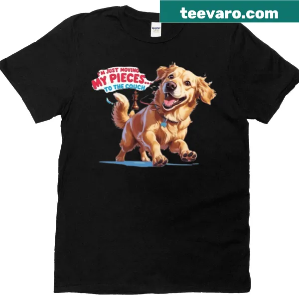 Playful T-shirt for chess lovers about relaxing on the couch