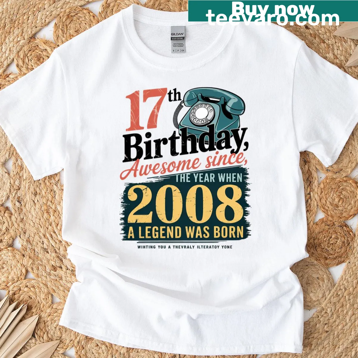 Typography design celebrating Legend Birthday for 2025 — on a men's t-shirt