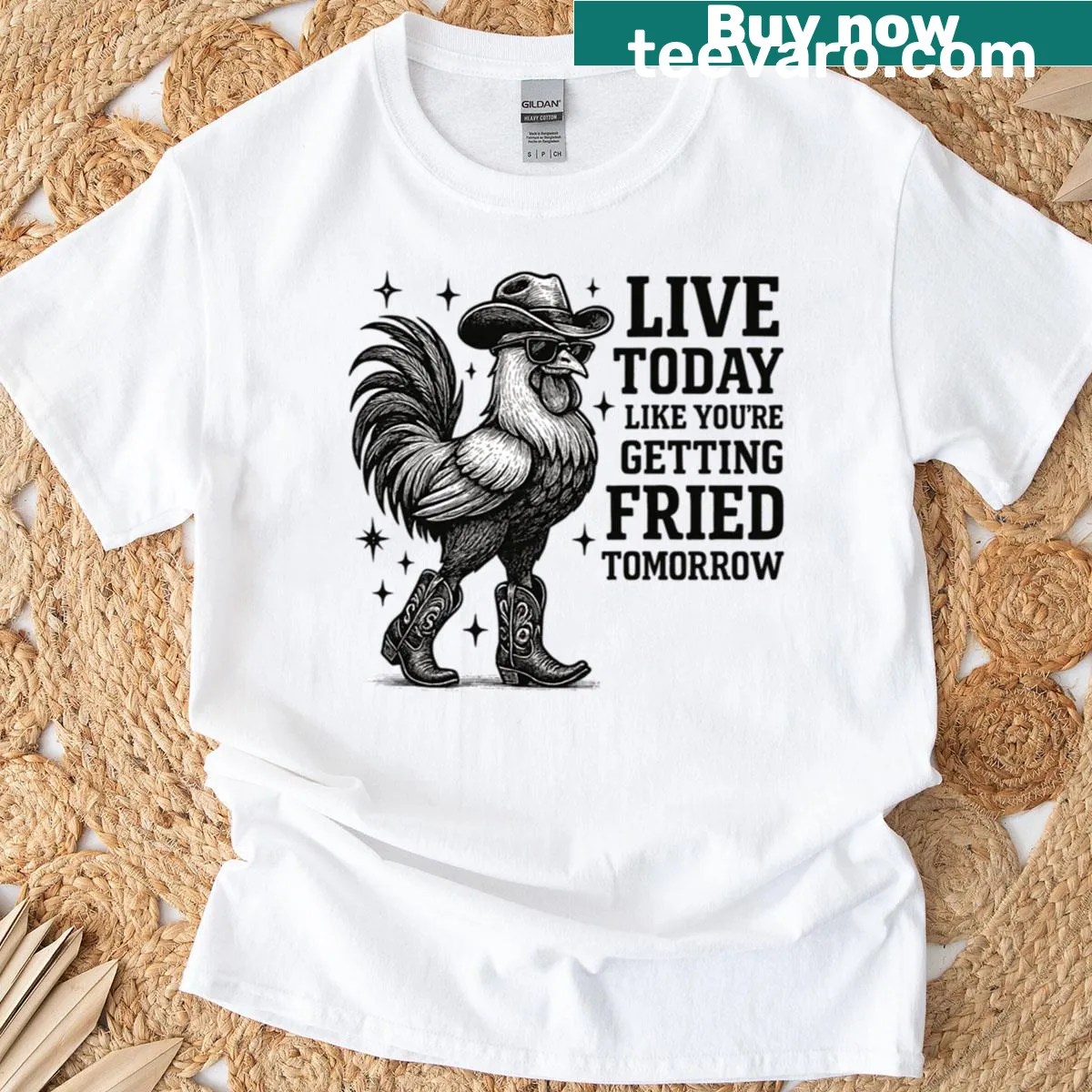 Inspirational quote t-shirt with humorous phrase about friendship. — on a men's t-shirt