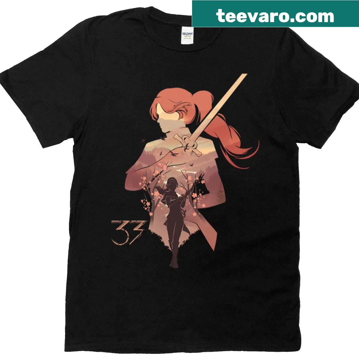 Adventure-themed t-shirt featuring Maelle Expedition 33 design. — on a men's t-shirt