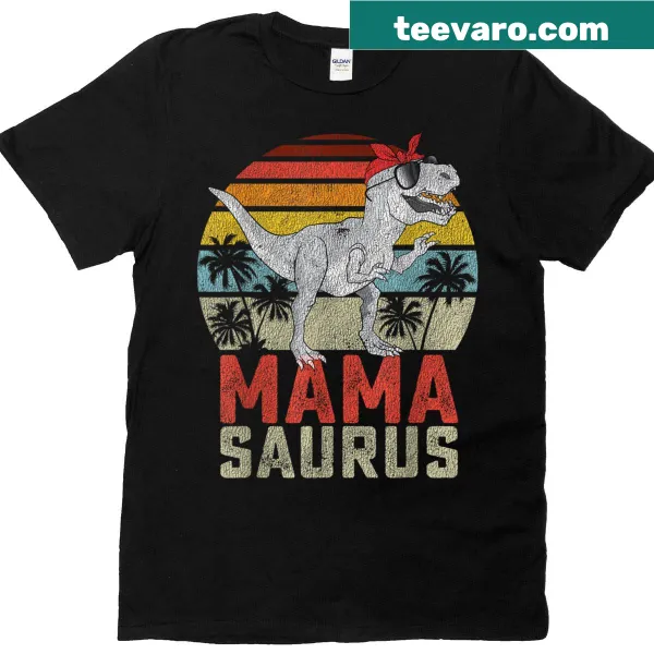 Cute t-shirt for moms featuring a Mamasaurus design with a T-Rex