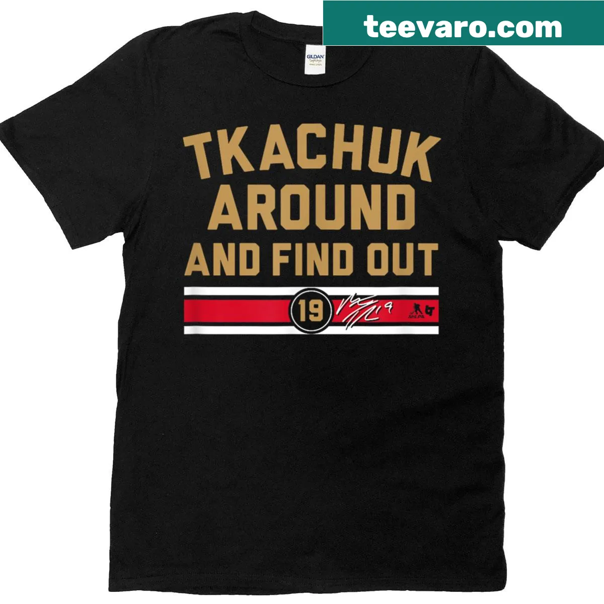 Florida hockey t-shirt featuring Matthew Tkachuk text — on a men's t-shirt