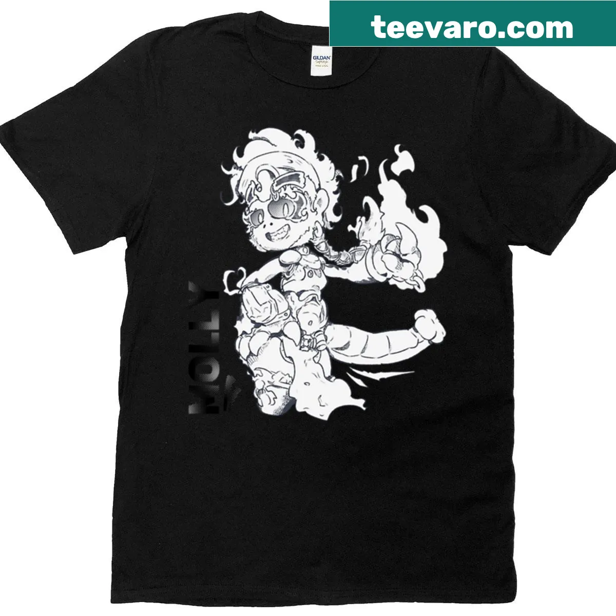 Minimalist T-shirt with line art design — on a men's t-shirt