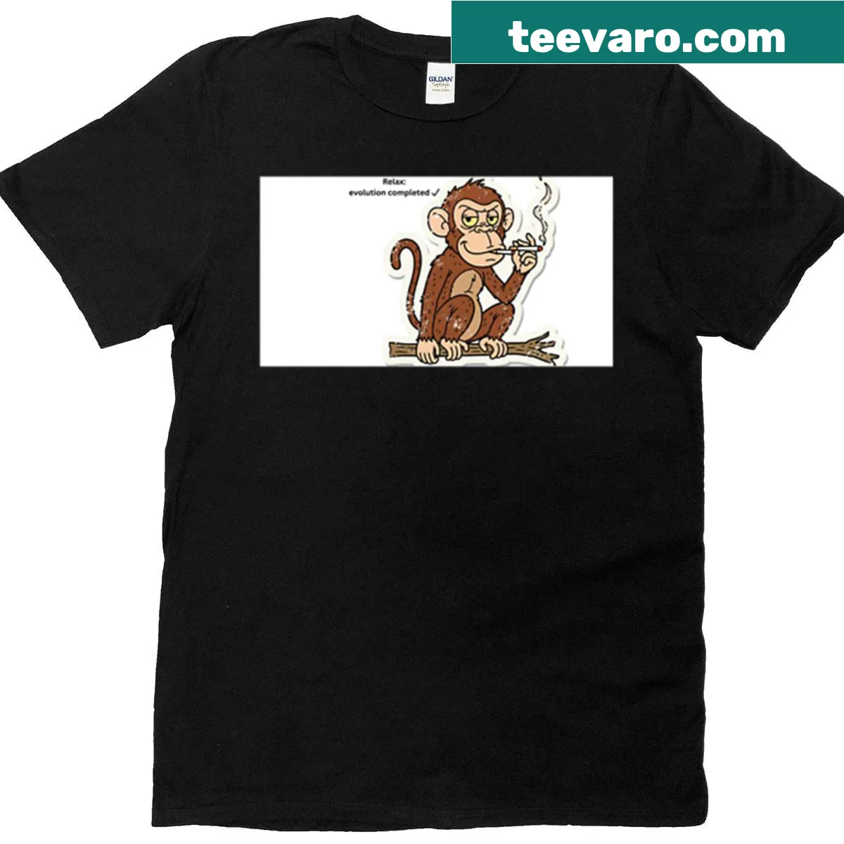 Oversized t-shirt featuring a whimsical monkey graphic — on a men's t-shirt