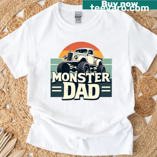 Retro Monster Dad t-shirt with beast motif and bold lettering