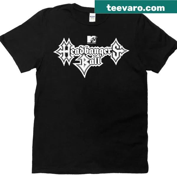 T-shirt featuring MTV Headbangers Ball metal text design