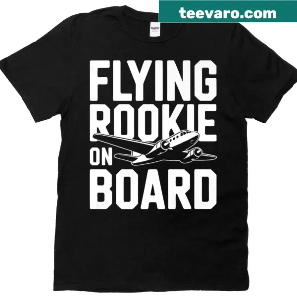 T-shirt featuring a playful graphic celebrating a child's first plane ride