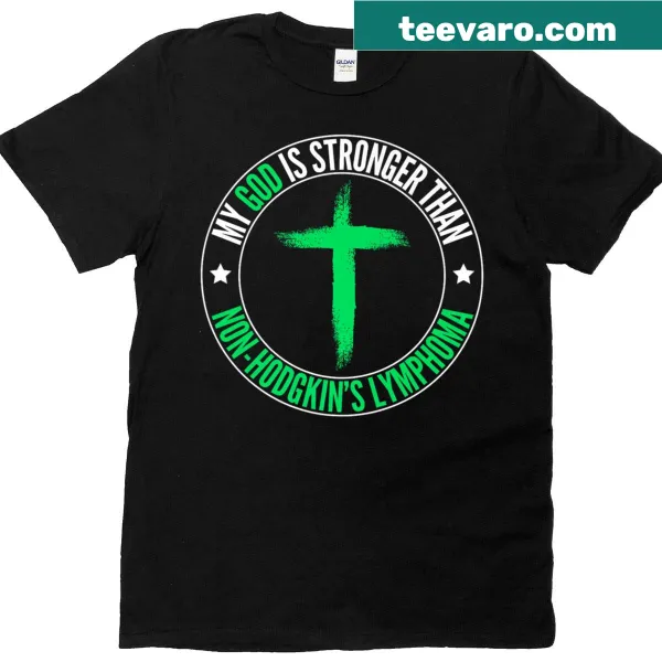 Inspirational T-shirt with text about faith and cancer awareness