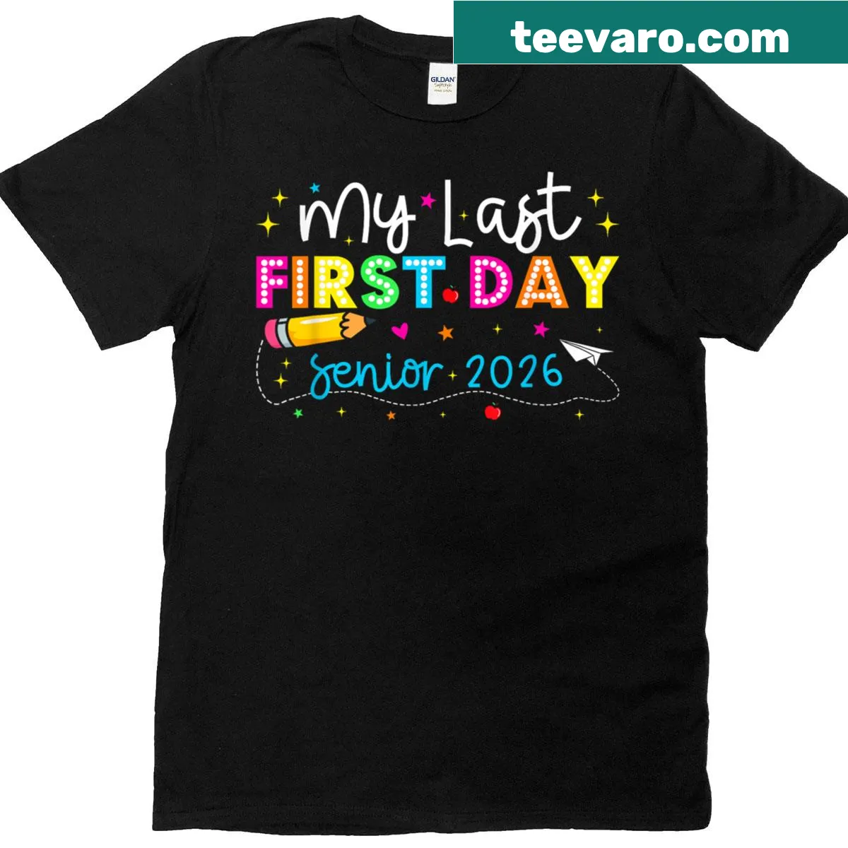 Class of 2026 senior graduation t-shirt for students — on a men's t-shirt