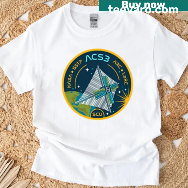 NASA ACS3 solar sail mission patch graphic t-shirt