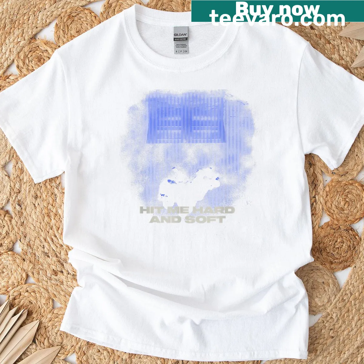 Official Billie Eilish t-shirt with a photo design — on a men's t-shirt