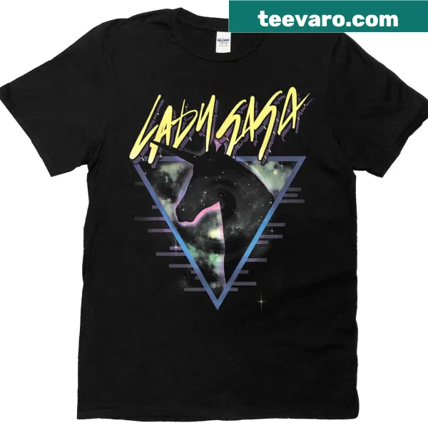 T-shirt featuring a playful unicorn design inspired by Lady Gaga