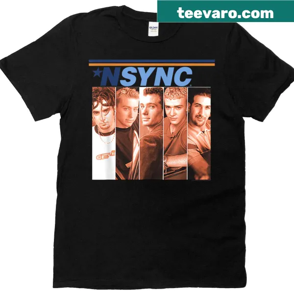 T-shirt featuring the debut album cover of Nsync