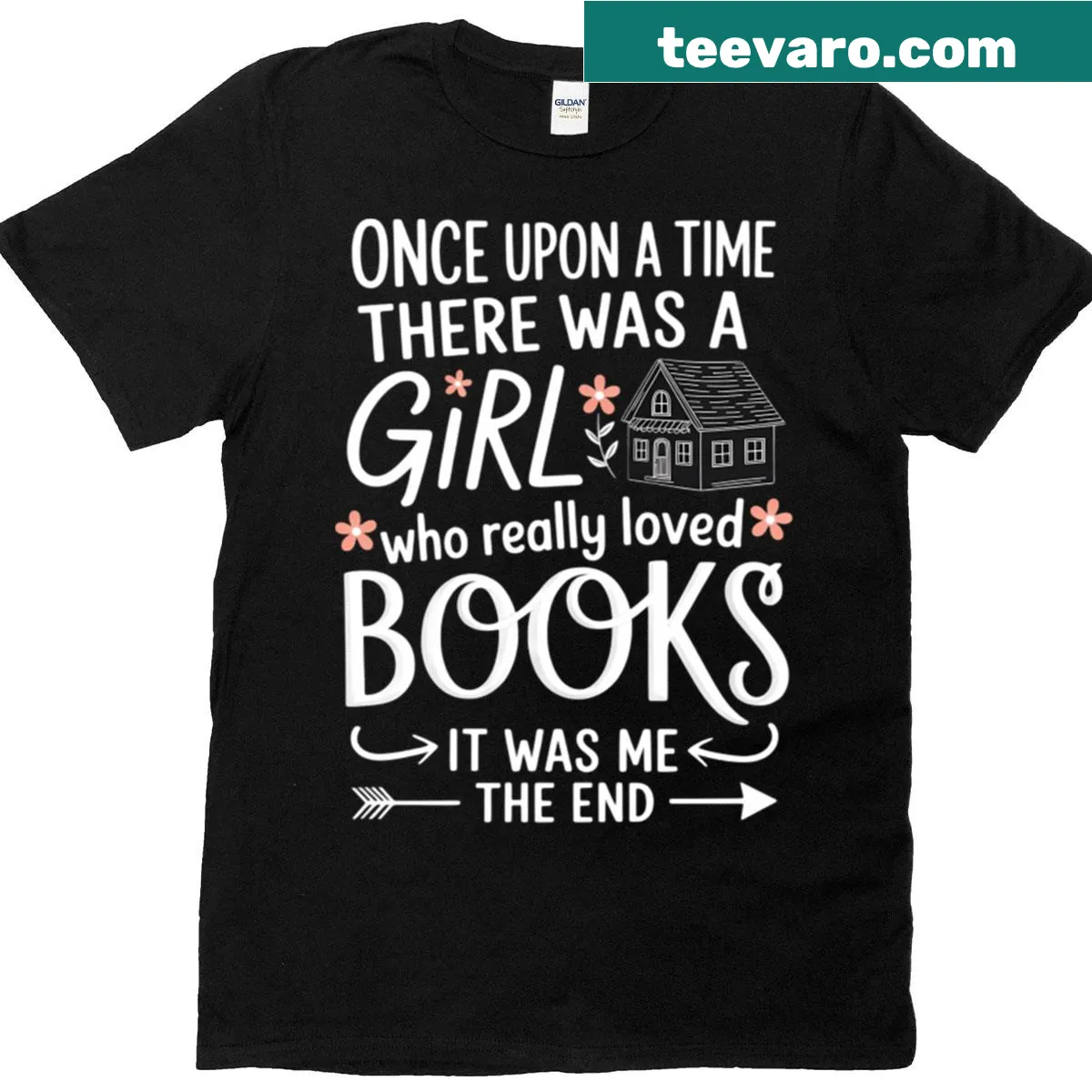 Whimsical book lover T-shirt with nostalgic reading quote. — on a men's t-shirt