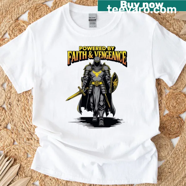 Inspirational typography design on a faith-themed t-shirt