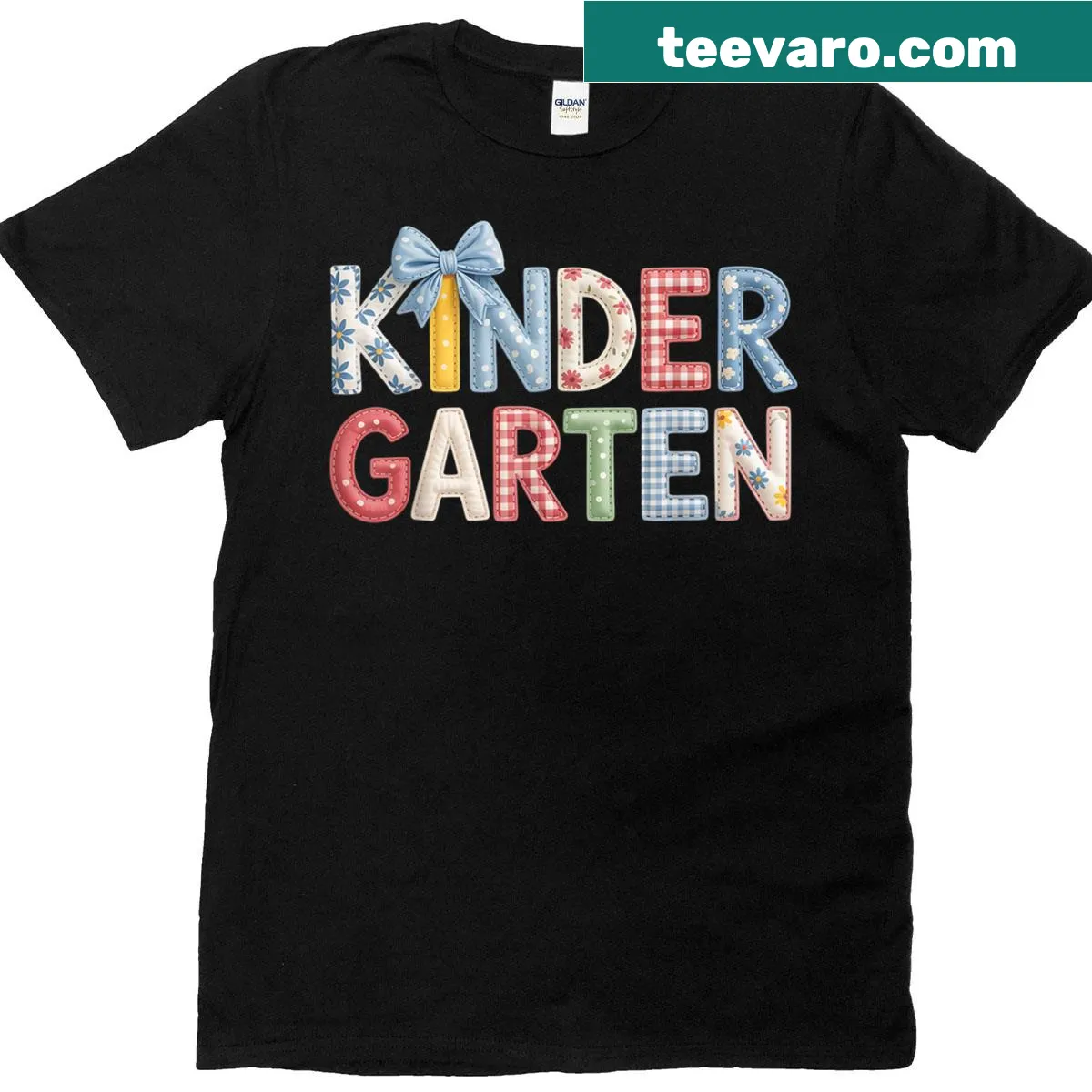 Floral bow graphic T-shirt for teachers — on a men's t-shirt