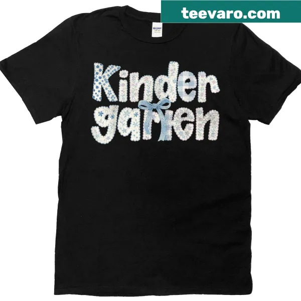 Bow graphic design on a kindergarten teacher t-shirt