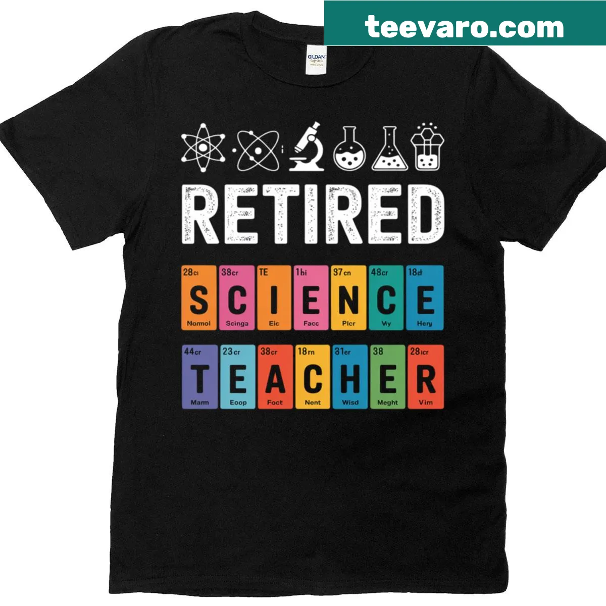 Retirement T-shirt for science teachers with heartfelt message — on a men's t-shirt