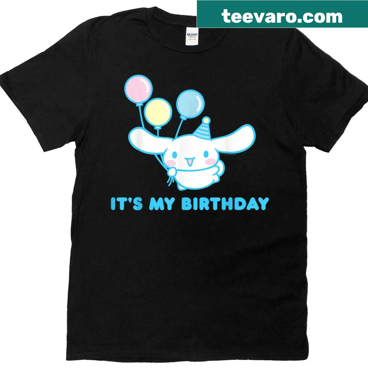Cinnamoroll birthday graphic t-shirt for fans. — on a men's t-shirt