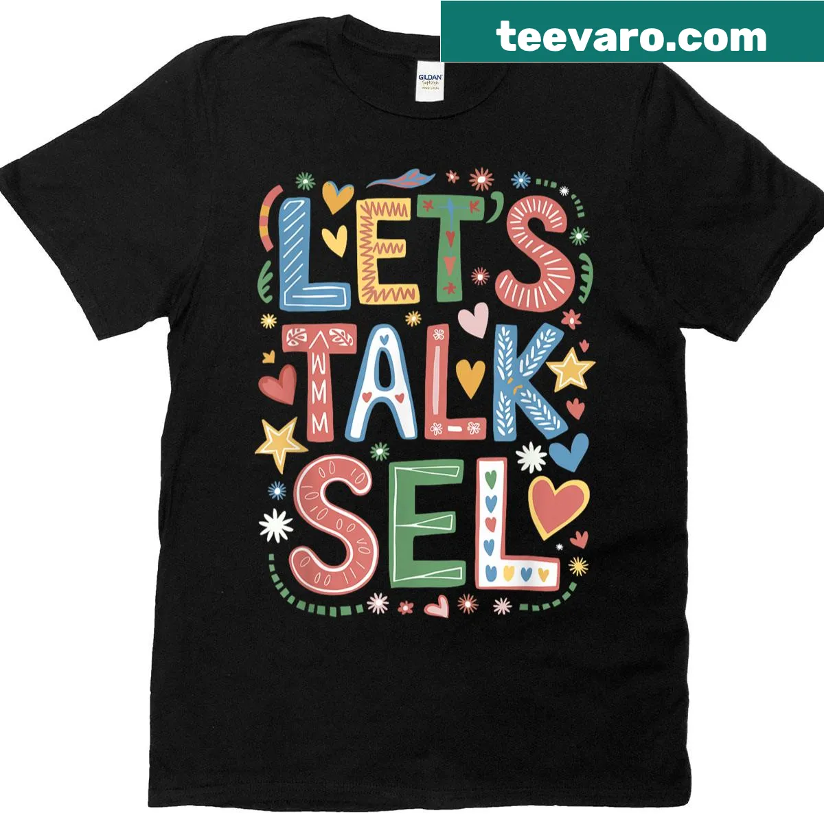 Social Emotional Learning teacher t-shirt with SEL specialist design — on a men's t-shirt