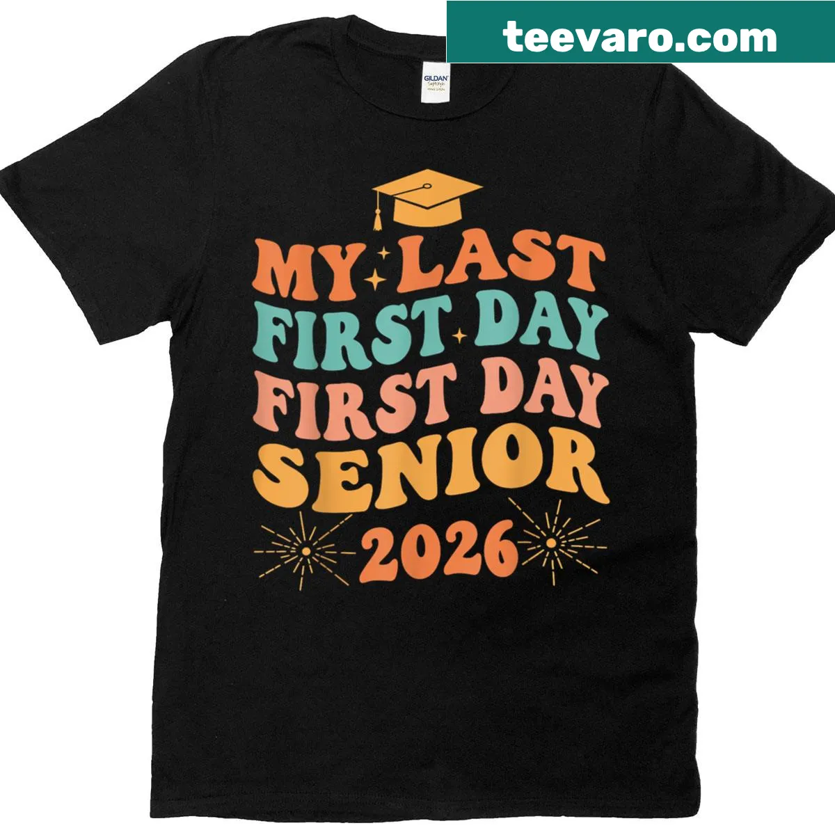Graduation t-shirt for the Class of 2026 with 'Senior 2026' text — on a men's t-shirt