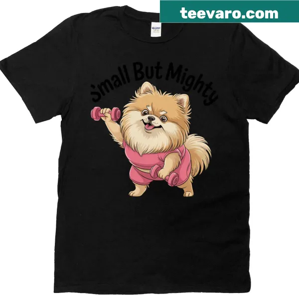 Cute T-shirt featuring a Pomeranian illustration