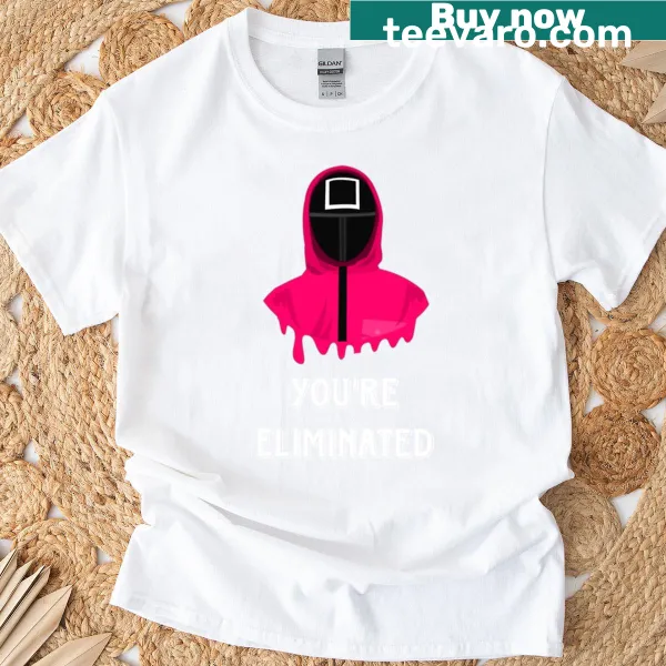 Graphic t-shirt featuring Squid Game Square emblem