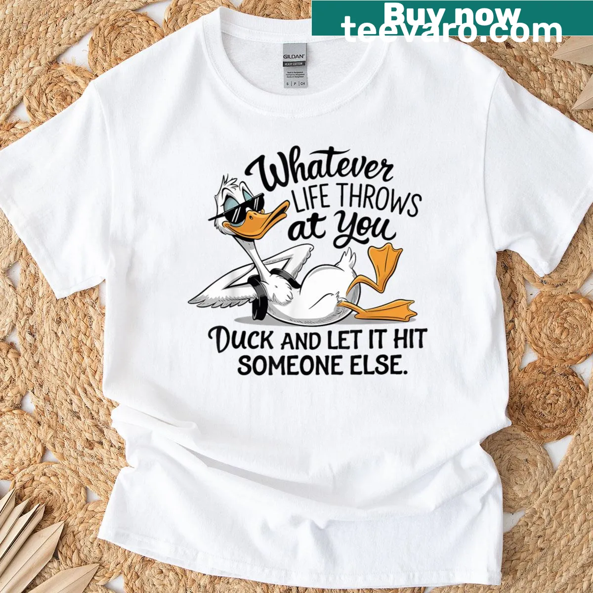 Funny women's t-shirt with a bold inappropriate saying — on a men's t-shirt