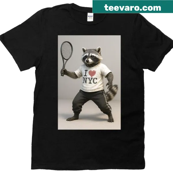Typography t-shirt celebrating tennis athletes and fans