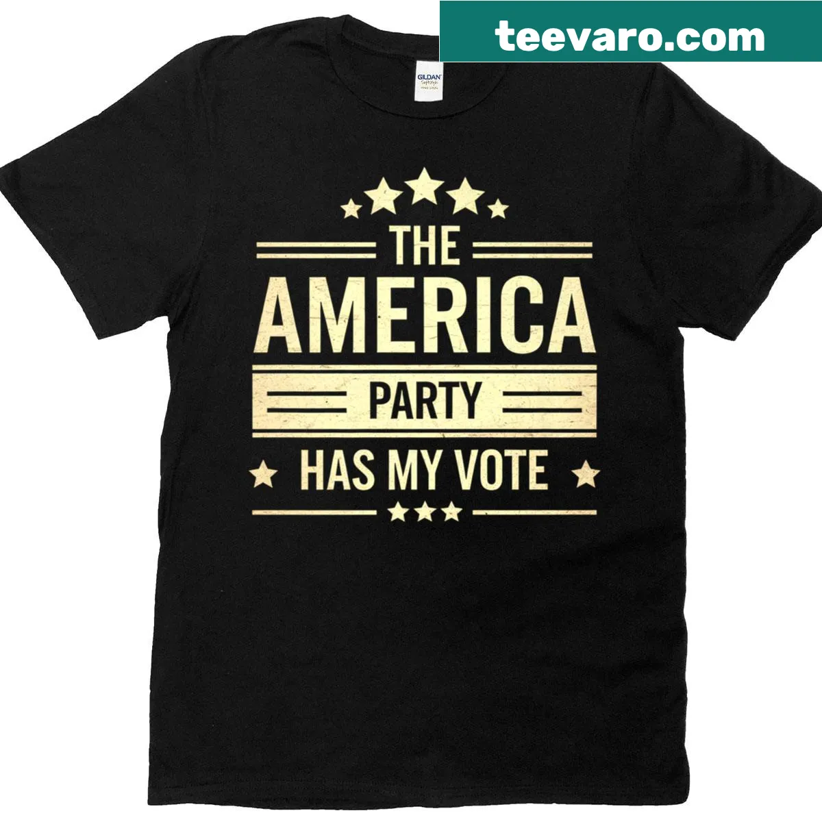 Premium T-shirt featuring The America Party saying — on a men's t-shirt