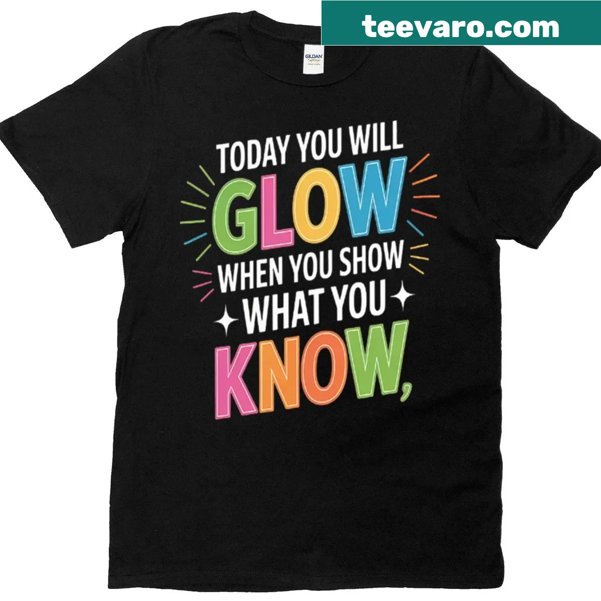 Inspirational teacher's shirt with motivational text — on a men's t-shirt