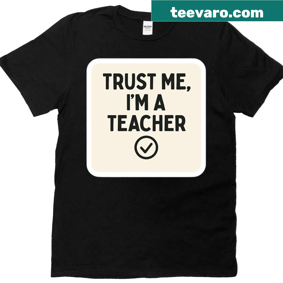 T-shirt with a humorous message: Trust Me I'm A Teacher — on a men's t-shirt