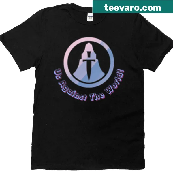 Bold typography tee featuring 'Us Against The World' for unity