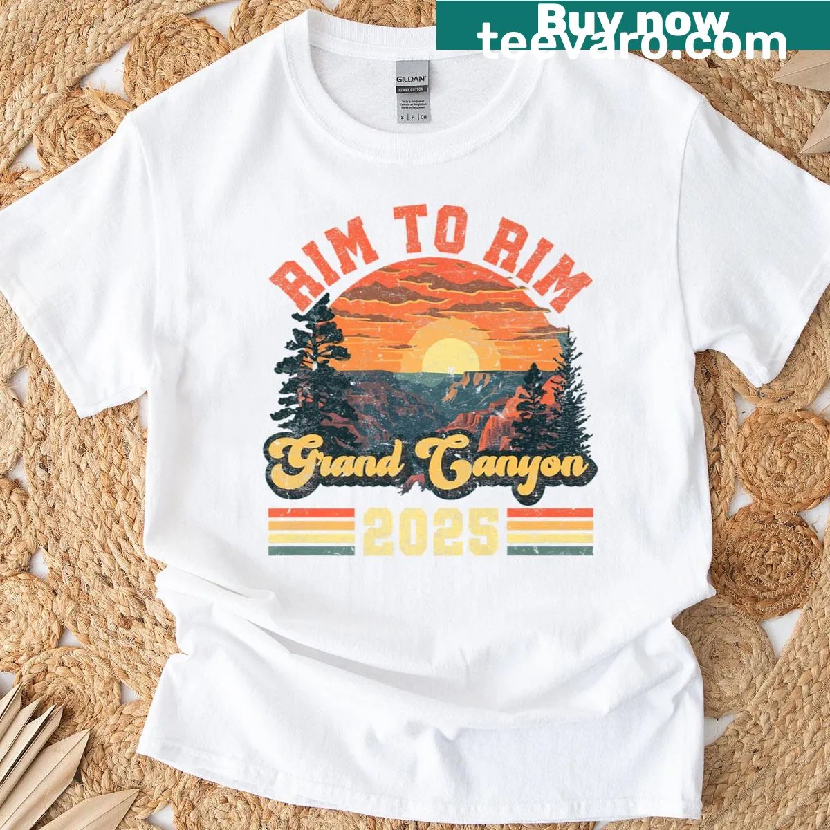 Funny Arizona Grand Canyon 2025 hiking t-shirt with bold typography — on a men's t-shirt