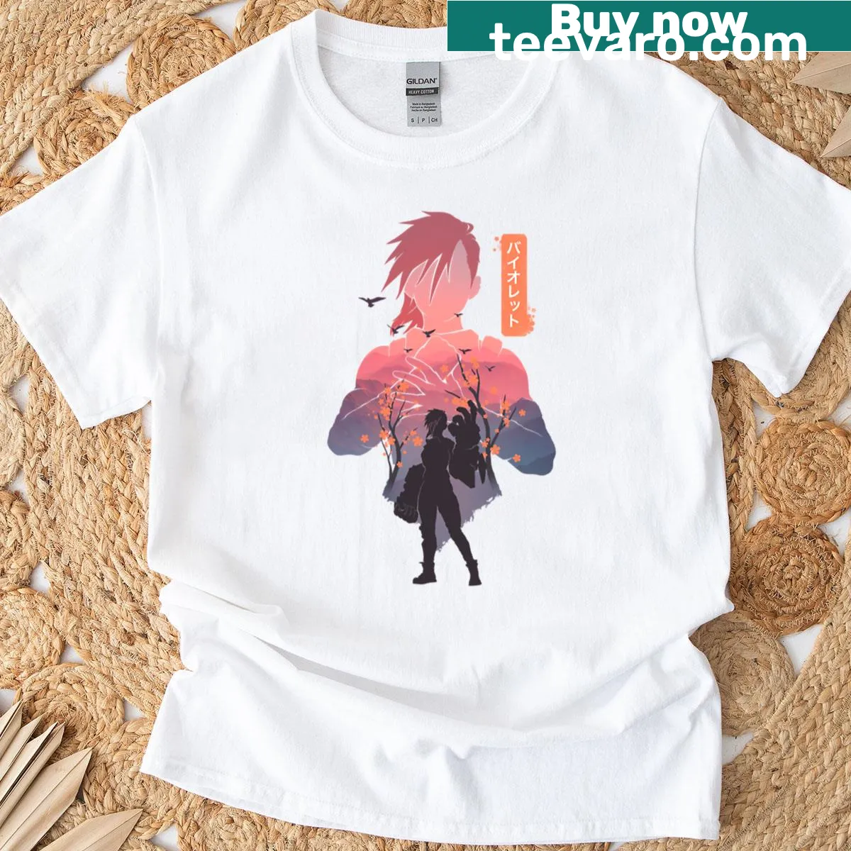 T-shirt with bold 'Vi Angry Hands' typography design — on a men's t-shirt