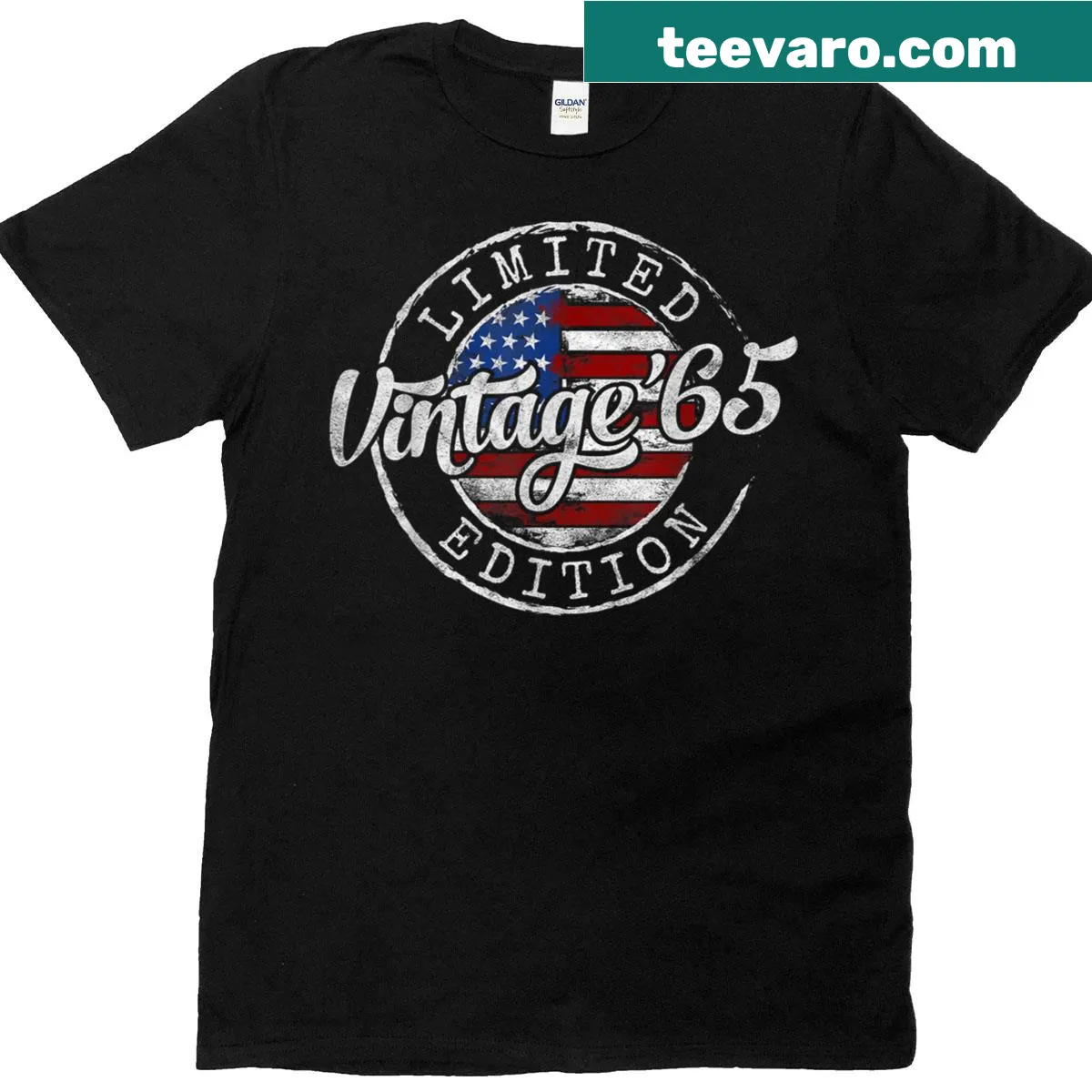 Vintage 1965 graphic on a 60th birthday t-shirt — on a men's t-shirt