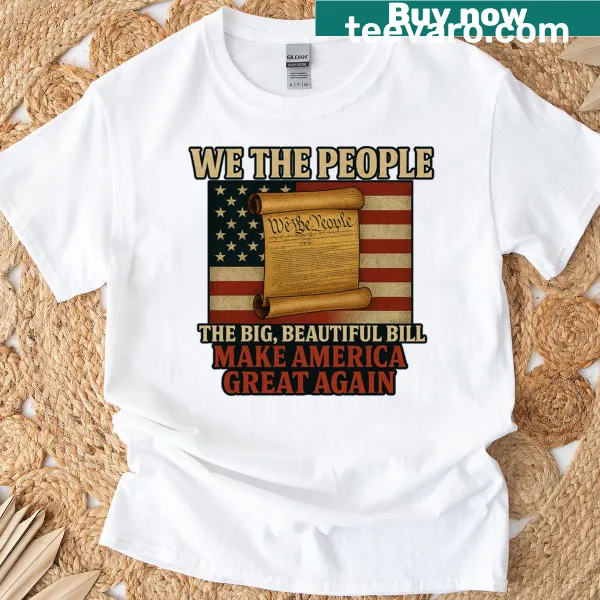 Patriotic T-shirt with the phrase 'We The People' in bold letters