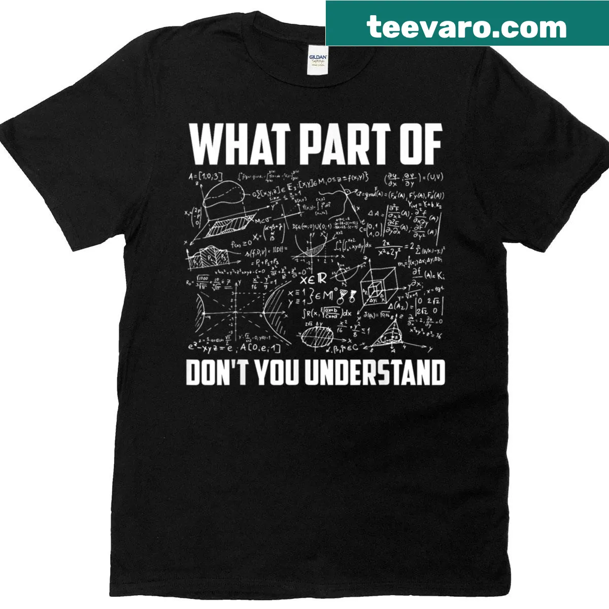 Witty math teacher t-shirt with a humorous phrase for educators — on a men's t-shirt
