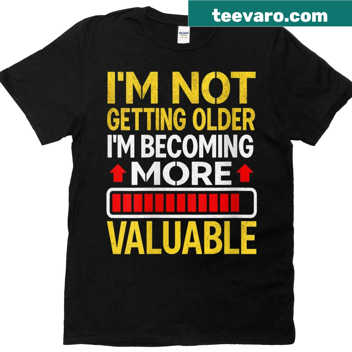 Funny dad quote T-shirt with the quote 'I'm Not Getting Older' — on a men's t-shirt